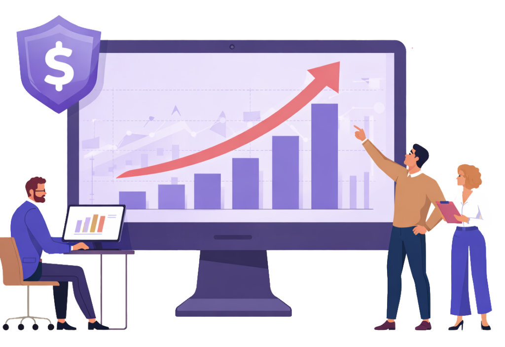 business owners viewing customer loyalty reports and increased spending